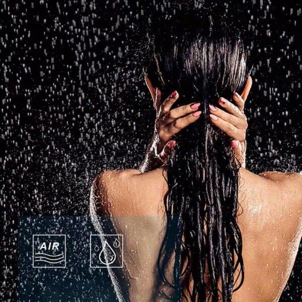 Sistema de Ducha Metálica Cuadrada color Negro