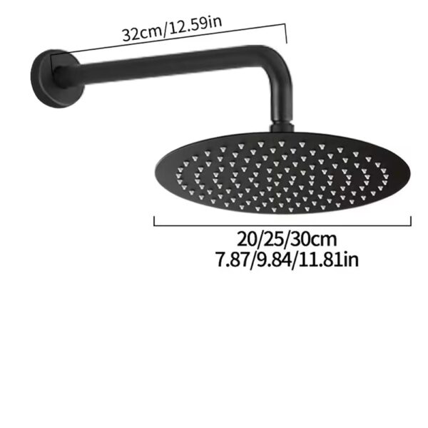 sdrn0001 Ducha Metálica Negra Redonda