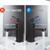 gn0002 Grifo Mezclador de Agua Fría y Caliente Negro