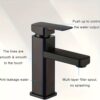 gn0003 Grifo Mezclador de Agua Fría y Caliente Negro