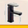gn0004 Grifo Mezclador de Agua Fría y Caliente Negro