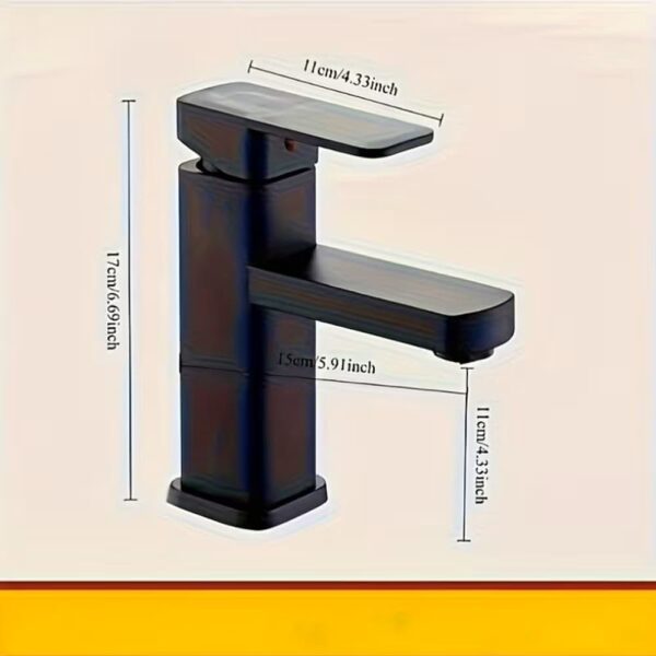 gn0004 Grifo Mezclador de Agua Fría y Caliente Negro