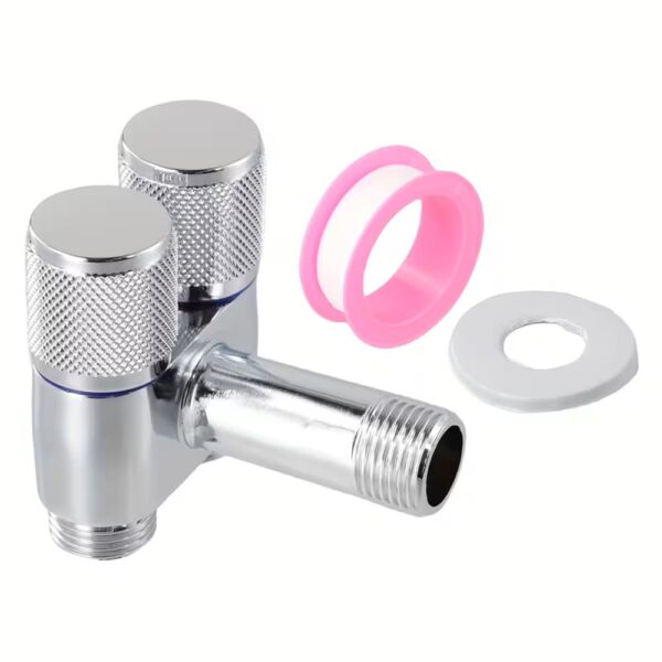 Válvula de paso doble color Plateado