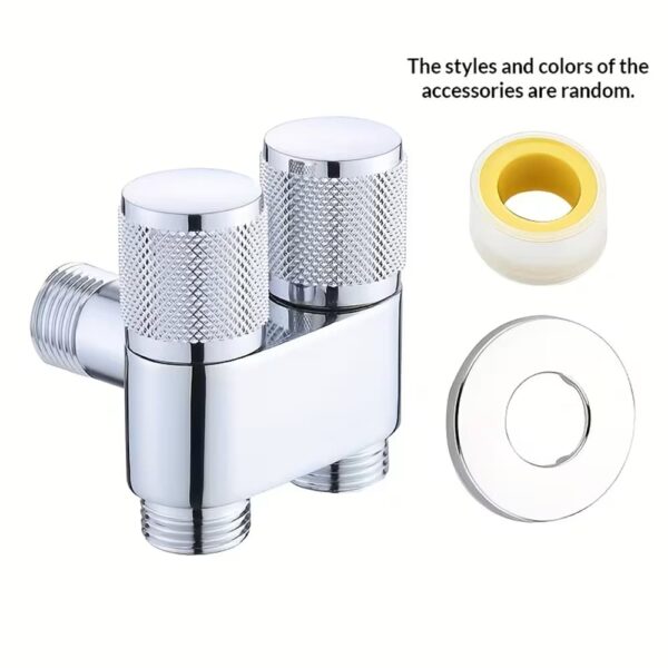 Válvula de paso doble color Plateado